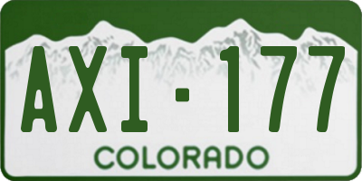 CO license plate AXI177