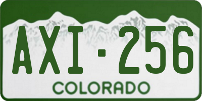 CO license plate AXI256