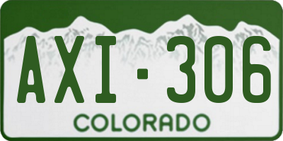 CO license plate AXI306