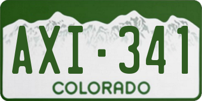 CO license plate AXI341