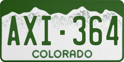 CO license plate AXI364