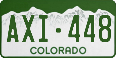 CO license plate AXI448