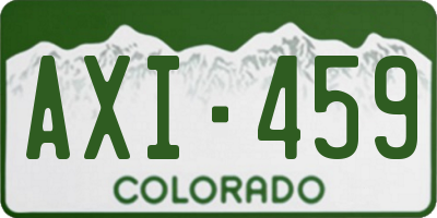 CO license plate AXI459