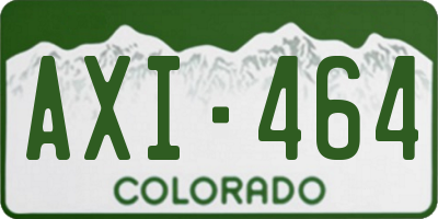 CO license plate AXI464