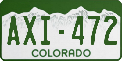 CO license plate AXI472
