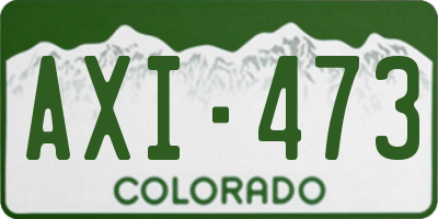 CO license plate AXI473