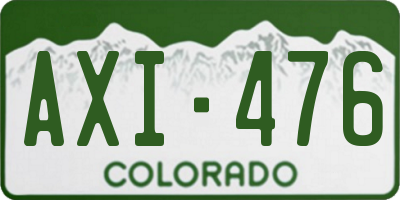 CO license plate AXI476