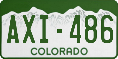 CO license plate AXI486