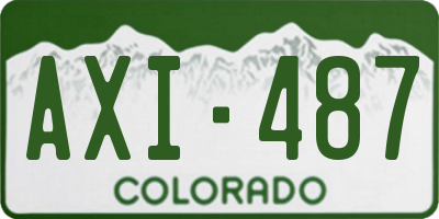 CO license plate AXI487
