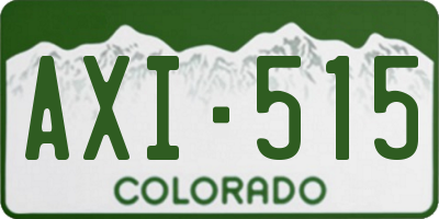 CO license plate AXI515
