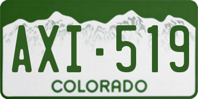 CO license plate AXI519