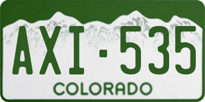 CO license plate AXI535