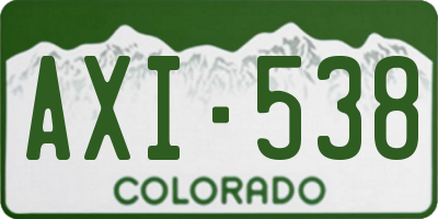CO license plate AXI538