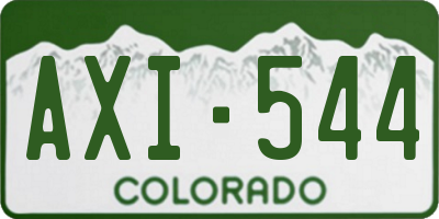 CO license plate AXI544