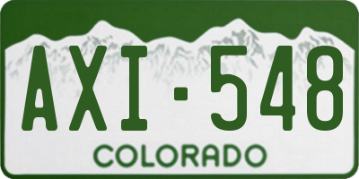 CO license plate AXI548