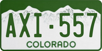 CO license plate AXI557