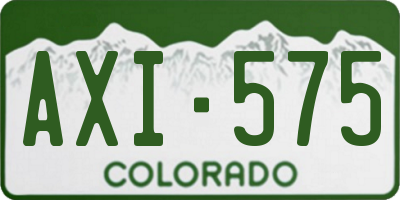 CO license plate AXI575