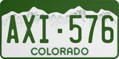 CO license plate AXI576
