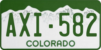 CO license plate AXI582