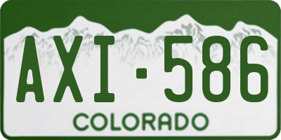 CO license plate AXI586