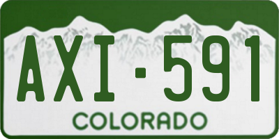 CO license plate AXI591