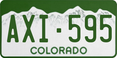 CO license plate AXI595