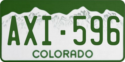 CO license plate AXI596