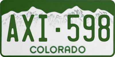 CO license plate AXI598