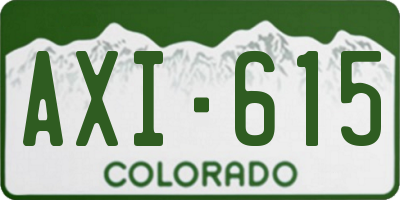CO license plate AXI615