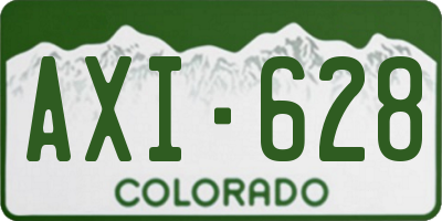 CO license plate AXI628