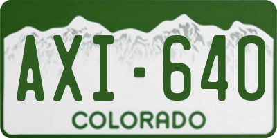 CO license plate AXI640