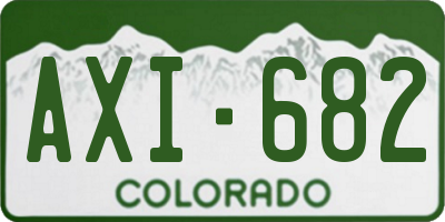 CO license plate AXI682