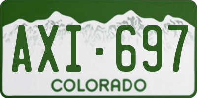 CO license plate AXI697