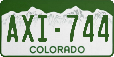 CO license plate AXI744