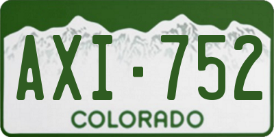 CO license plate AXI752