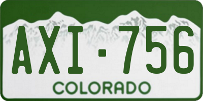 CO license plate AXI756