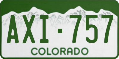 CO license plate AXI757