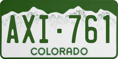 CO license plate AXI761