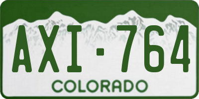 CO license plate AXI764
