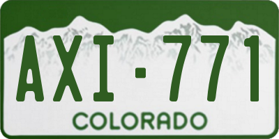 CO license plate AXI771