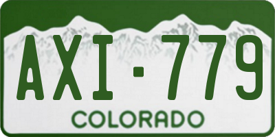 CO license plate AXI779