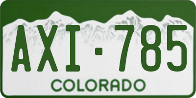 CO license plate AXI785