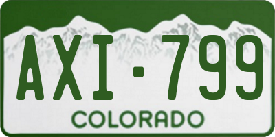 CO license plate AXI799