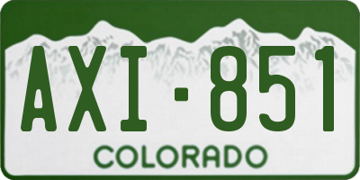 CO license plate AXI851