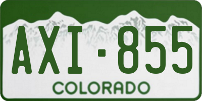 CO license plate AXI855