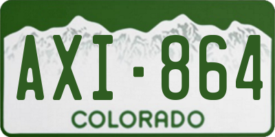 CO license plate AXI864