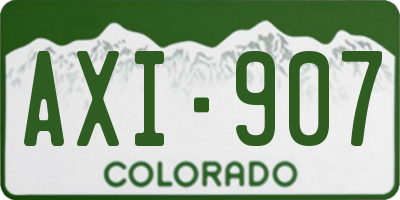 CO license plate AXI907