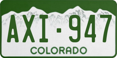 CO license plate AXI947