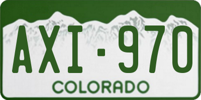 CO license plate AXI970