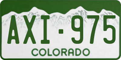CO license plate AXI975
